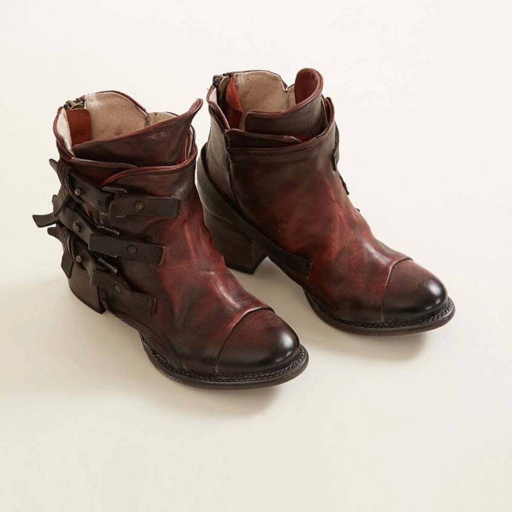 Freebird by Steven Circe Rust Leather Ankle Boots - Picture 3 of 8
